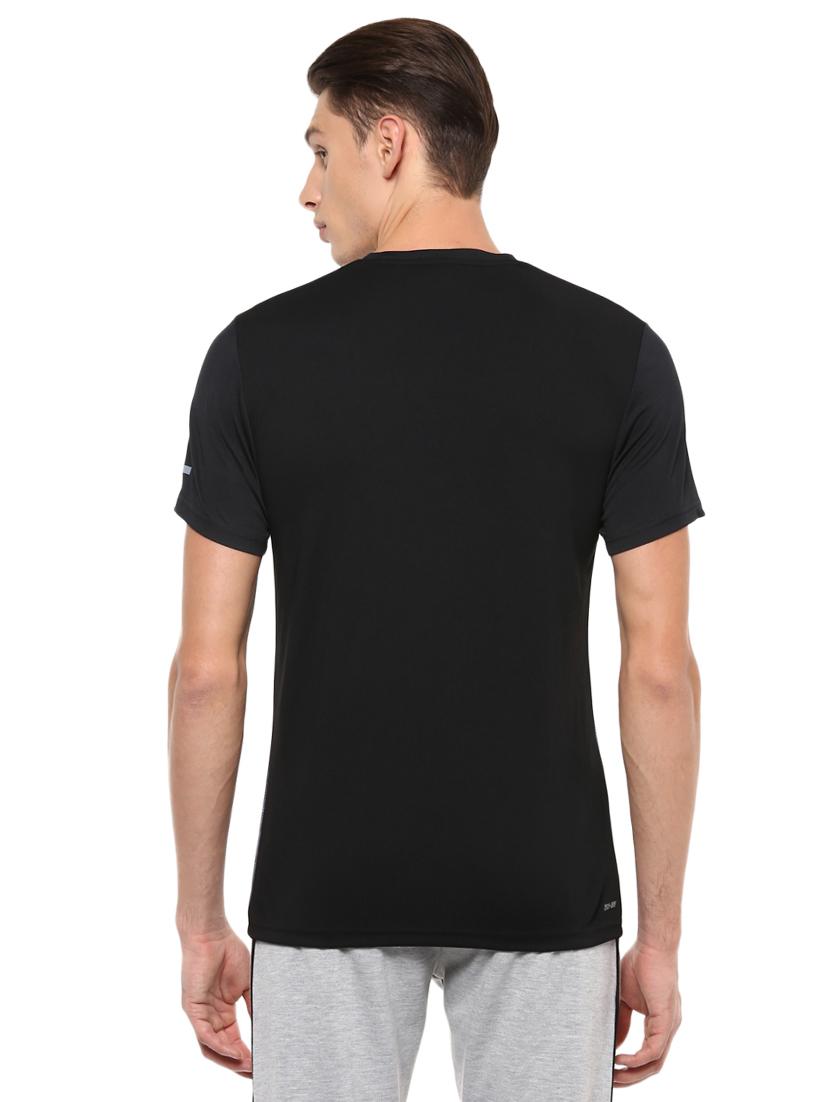 black polyester front print t-shirt - 15459013 - Zoom Image - 2