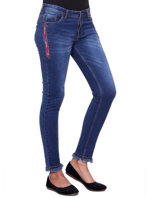 stone washed frayed jeans - 15459458 - Standard Image - 2