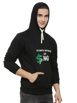 black chest print sweatshirt - 15460135 - Standard Image - 2