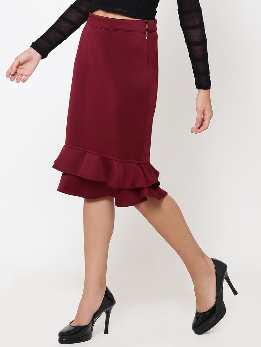high waist ruffled skirt - 15460935 - Zoom Image - 2
