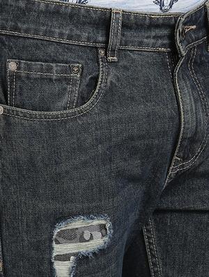blue cotton ripped jeans - 15461079 - Standard Image - 5
