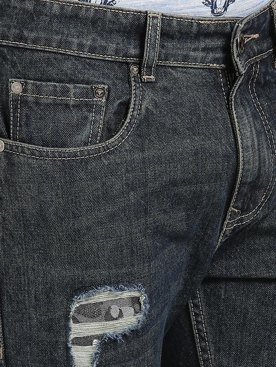 blue cotton ripped jeans - 15461079 - Zoom Image - 5