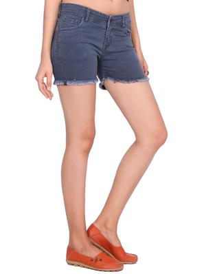 Frayed denim shorts - 15462407 - Standard Image - 2