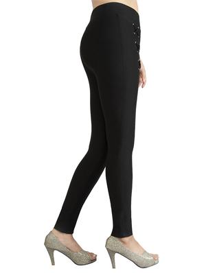 eyelet lace-up solid jegging - 15462476 - Standard Image - 2