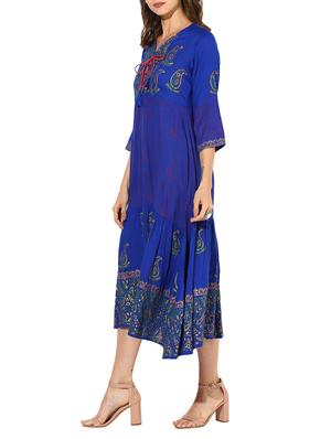Fusion printed kurta - 15462858 - Standard Image - 2