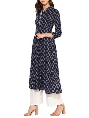 Anarkali printed kurta - 15462868 - Standard Image - 2