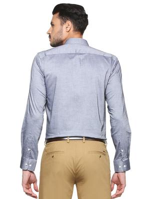 grey cotton formal shirt - 15463360 - Standard Image - 2