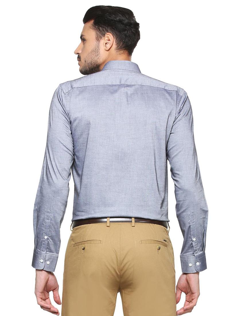 grey cotton formal shirt - 15463360 - Zoom Image - 2