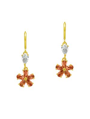 brown gold tone stone earrings - 15464659 - Standard Image - 2