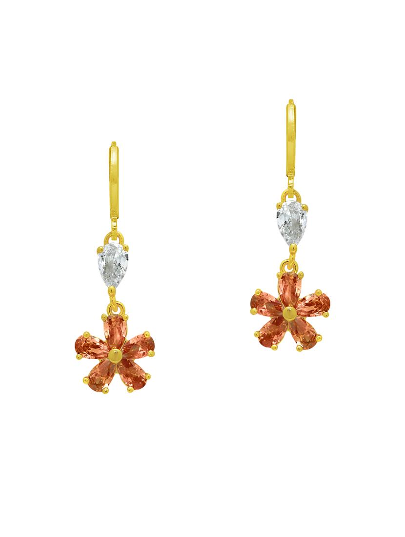 brown gold tone stone earrings - 15464659 - Zoom Image - 2
