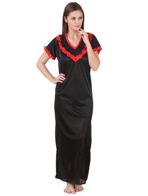 frill detail nighty & robe set - 15464974 - Standard Image - 2