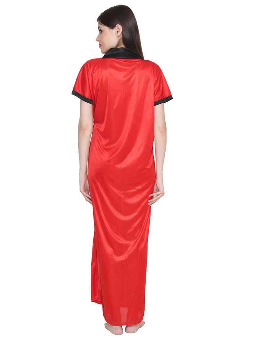 frill detail nighty & robe set - 15464974 - Zoom Image - 5