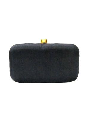 black cotton box clutch - 15466093 - Standard Image - 2