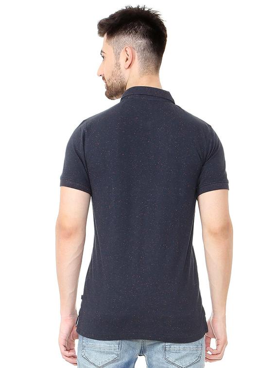 blue cotton blend polo t-shirt - 15467436 - Zoom Image - 2