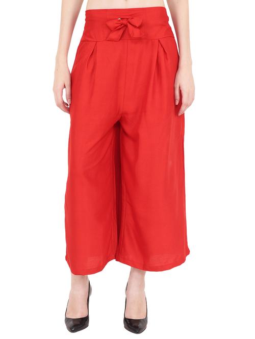 tie knot waist straight palazzo - 15469097 - Standard Image - 1