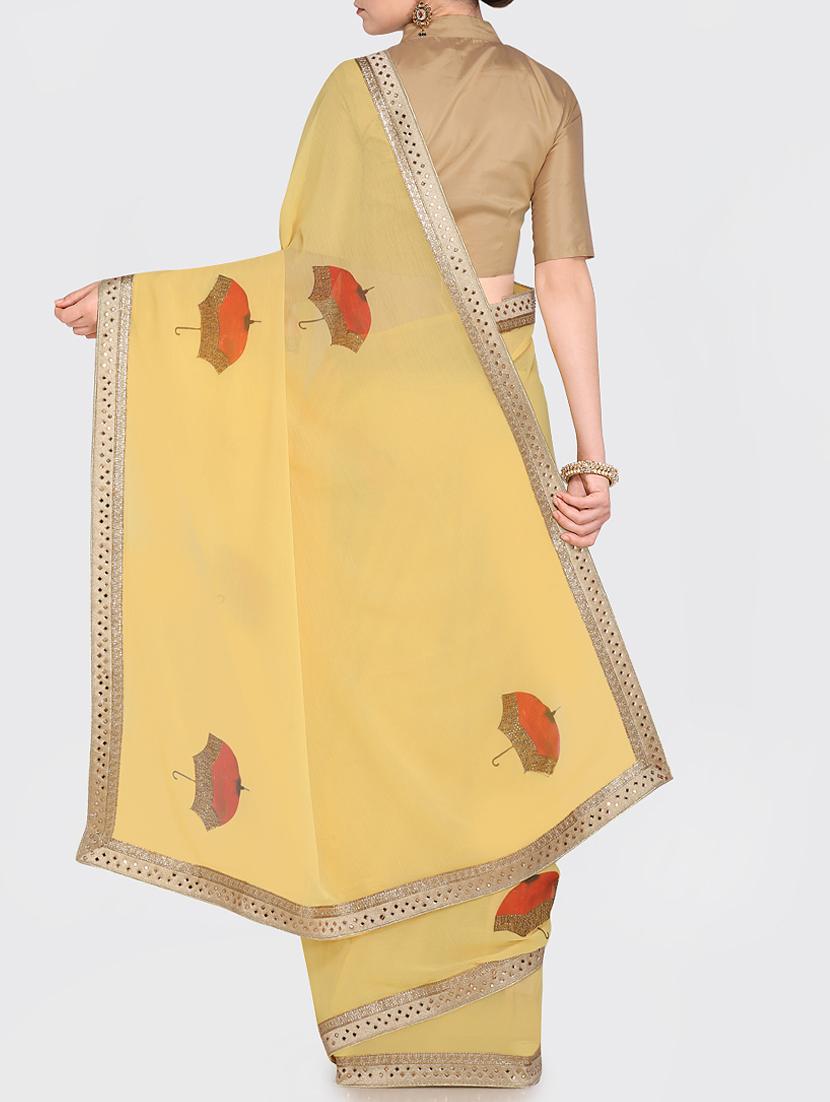 embellished border conversational printed saree with blouse - 15469477 - Zoom Image - 2