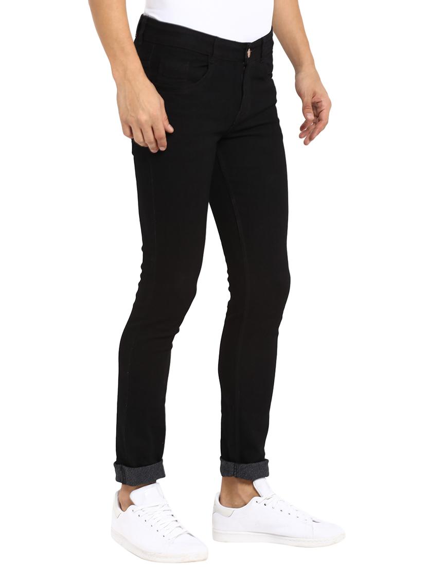 black cotton plain jeans - 15469956 - Zoom Image - 2
