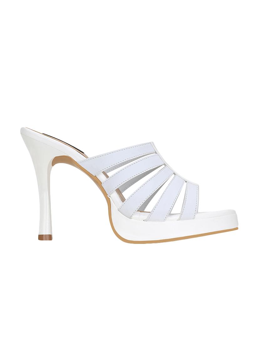 white slip on sandals - 15471980 - Zoom Image - 2