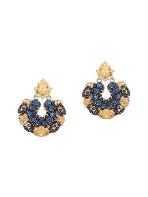 blue oxidized earrings - 15472513 - Standard Image - 2