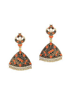 black brass drop earring - 15472575 - Standard Image - 2
