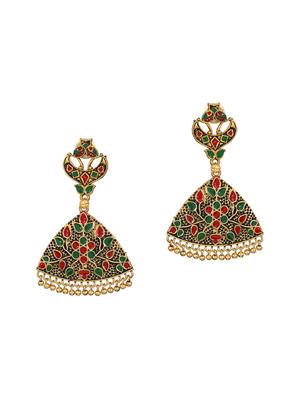 red brass drop earring - 15472577 - Standard Image - 2