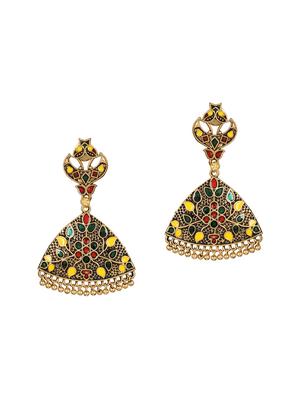 multi colored brass drop earring - 15472580 - Standard Image - 2