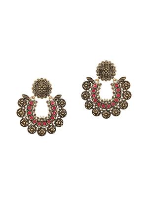 pink brass other earring - 15472594 - Standard Image - 2