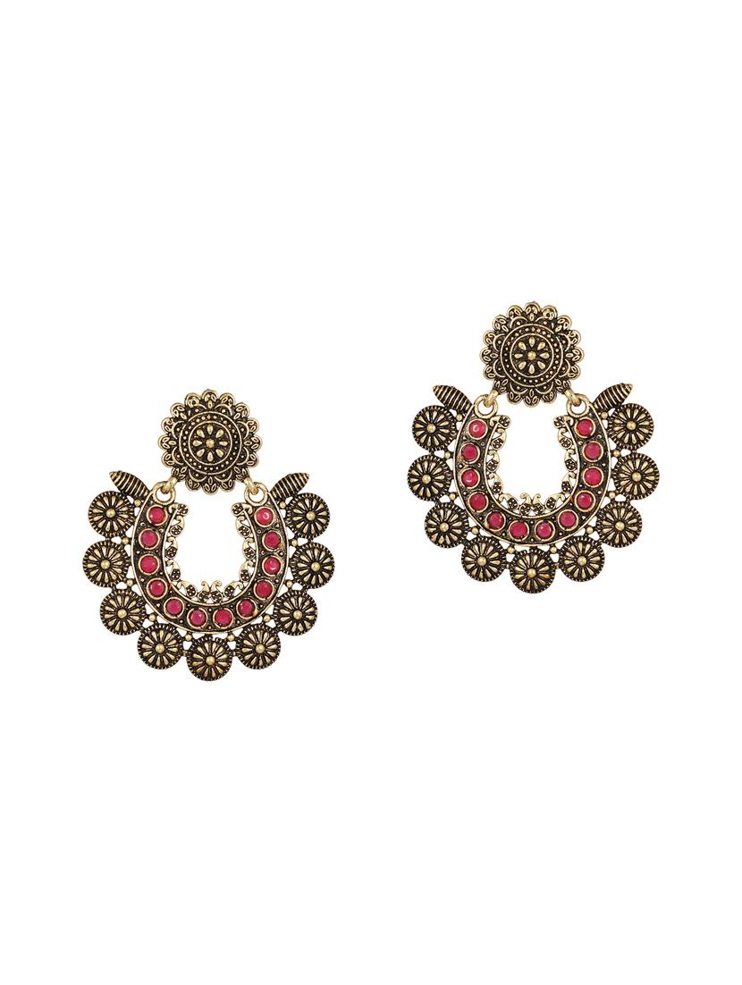 pink brass other earring - 15472594 - Zoom Image - 2