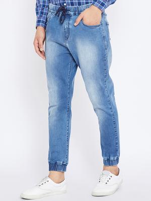 blue denim jogger - 15473167 - Standard Image - 2