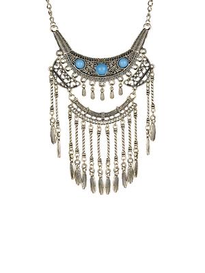 Silver Tone Oxidised Necklace - 15473532 - Standard Image - 2