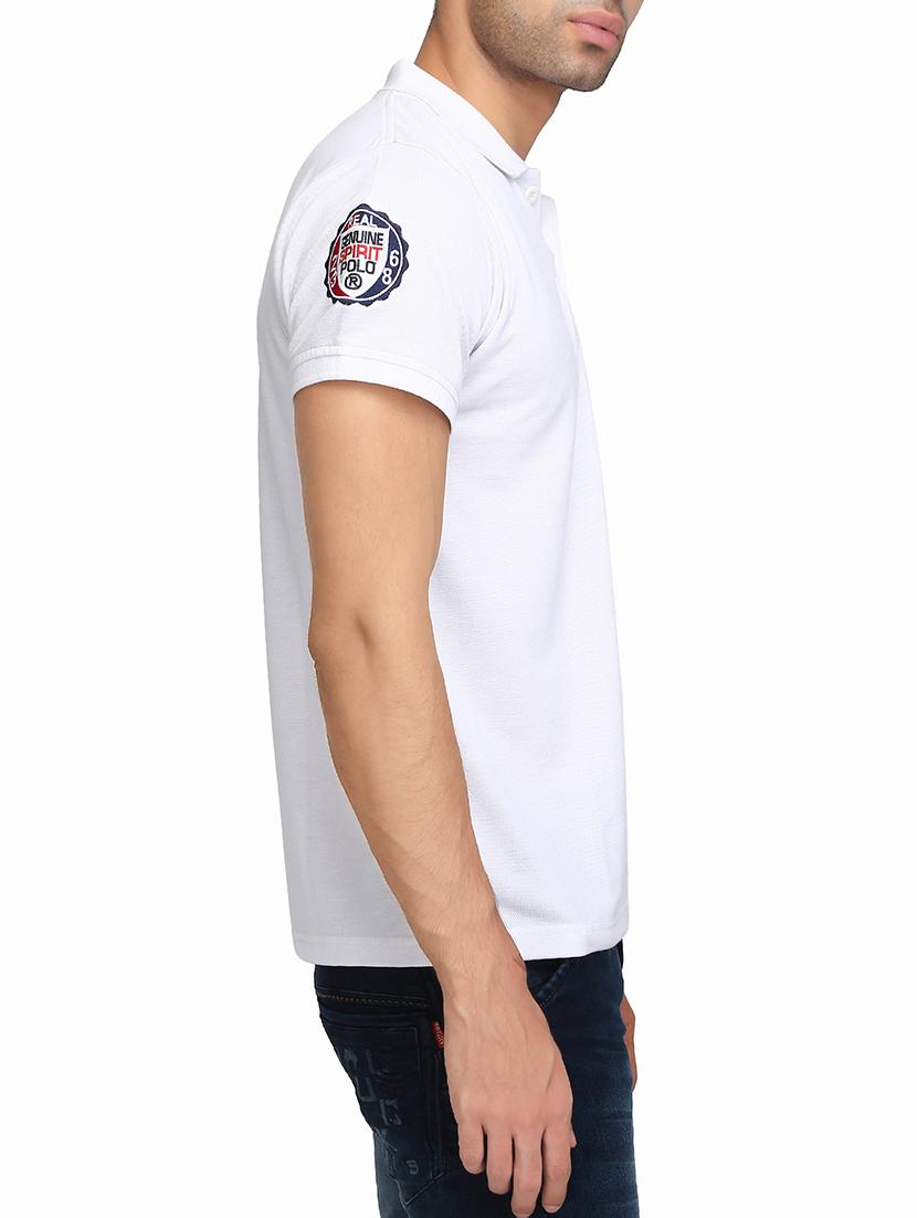 white cotton polo t-shirt - 15473693 - Zoom Image - 2