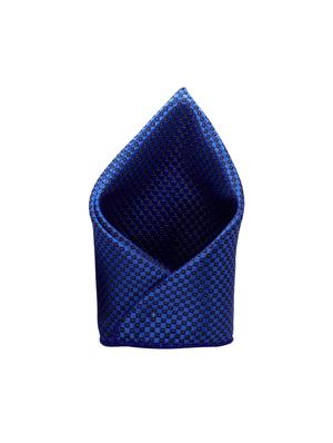 blue micro fiber tie with cufflink - 15473750 - Standard Image - 2