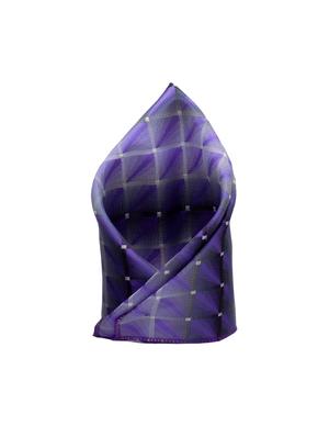 purple micro fiber tie with cufflink - 15473766 - Standard Image - 2