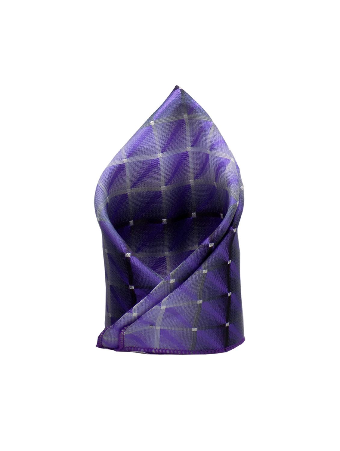 purple micro fiber tie with cufflink - 15473766 - Zoom Image - 2