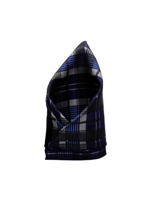 blue micro fiber tie with pocket square and cufflinks - 15473768 - Standard Image - 2