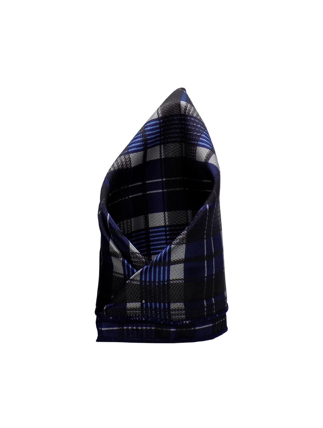 blue micro fiber tie with pocket square and cufflinks - 15473768 - Zoom Image - 2
