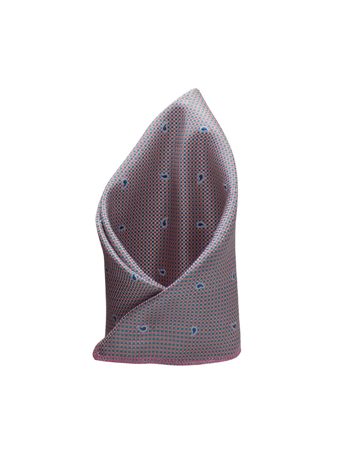 pink micro fiber tie with pocket square and cufflinks - 15473772 - Zoom Image - 2