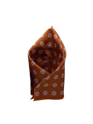 brown micro fiber tie with pocket square and cufflinks - 15473776 - Standard Image - 2