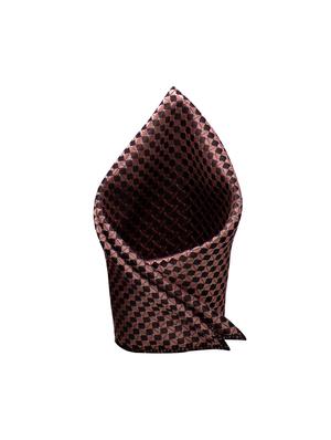 brown micro fiber tie with cufflinks & pocketsquare - 15473783 - Standard Image - 2