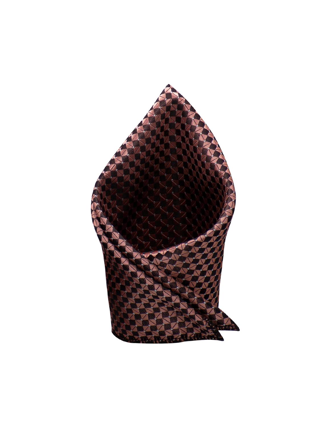 brown micro fiber tie with cufflinks & pocketsquare - 15473783 - Zoom Image - 2