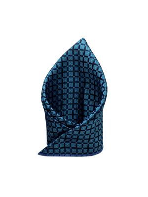 blue micro fiber tie with pocket square and cufflinks - 15473788 - Standard Image - 2
