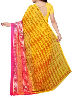 abstract foil printed saree with blouse - 15474145 - Standard Image - 2
