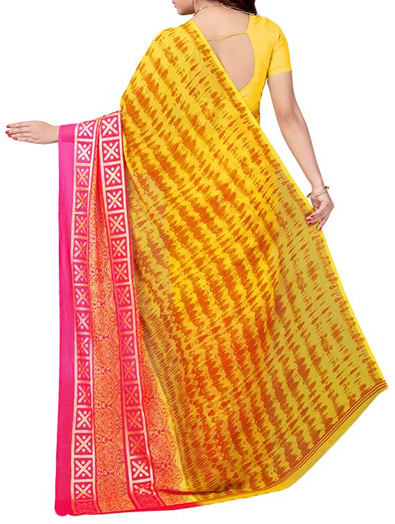 abstract foil printed saree with blouse - 15474145 - Zoom Image - 2