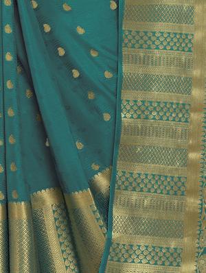paisley zari motif banarasi saree with blouse - 15475079 - Standard Image - 2