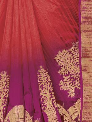 conversational zari border woven saree with blouse - 15475120 - Standard Image - 2