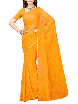 (pack of 2) multicolor georgette printed saree combo with blouse - 15475800 - Standard Image - 2