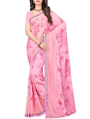 (pack of 2) multicolor georgette printed saree combo with blouse - 15475803 - Standard Image - 5
