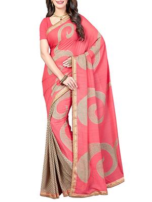 (pack of 2) multicolor georgette printed saree combo with blouse - 15475815 - Standard Image - 2