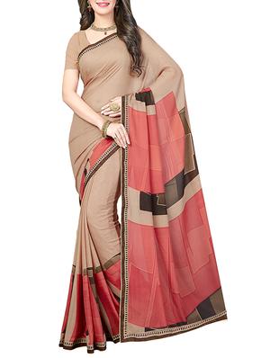 (pack of 2) multicolor georgette printed saree combo with blouse - 15475815 - Standard Image - 5