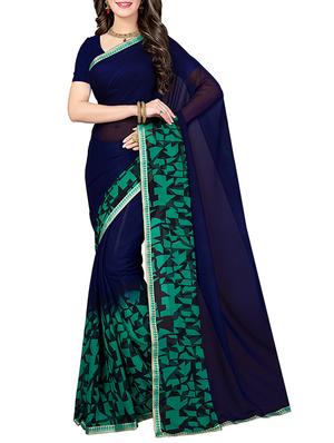 (pack of 2) multicolor georgette printed saree combo with blouse - 15475833 - Standard Image - 5